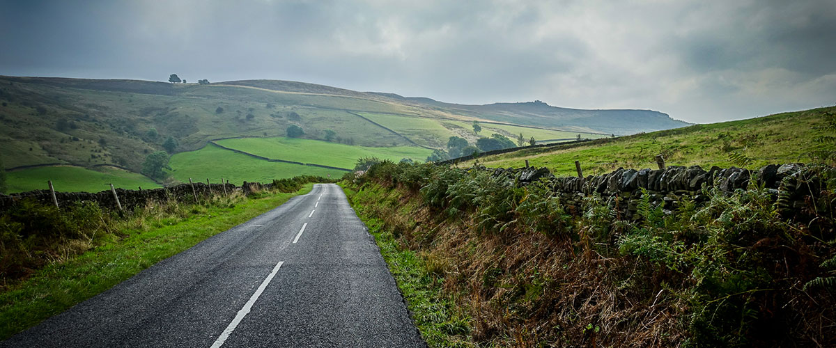 A country road leading off into the distance